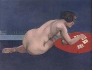 Felix Vallotton Solitaire painting